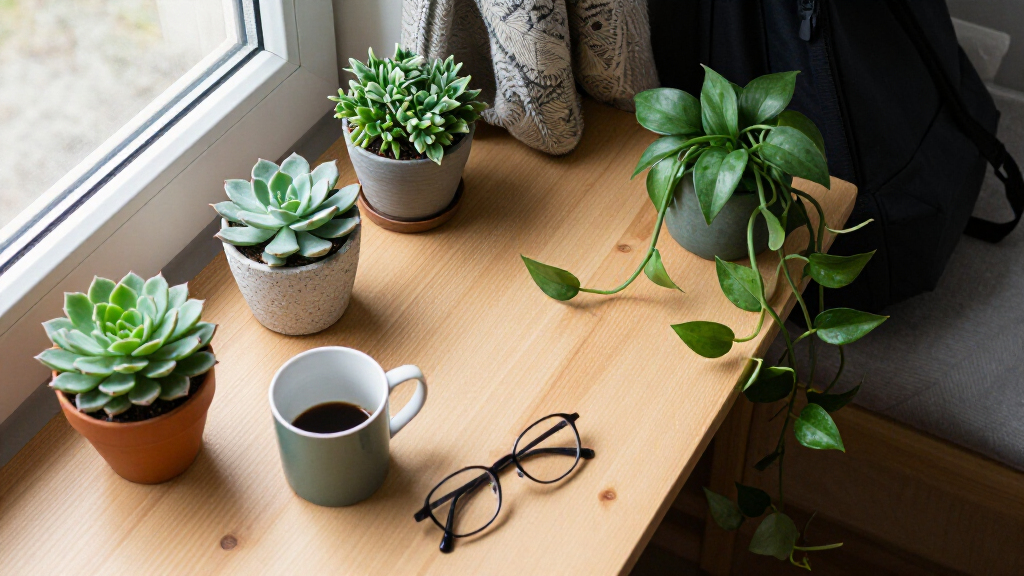 dorm room plant decor