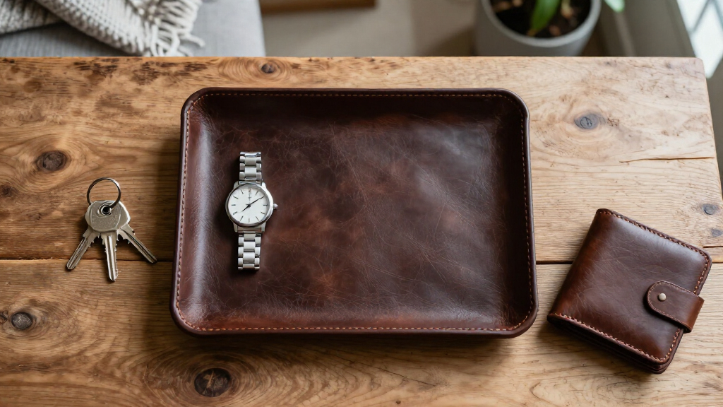 best luxury leather valet tray