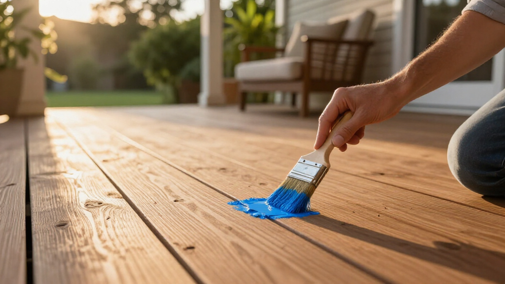 exterior treated wood floor paint