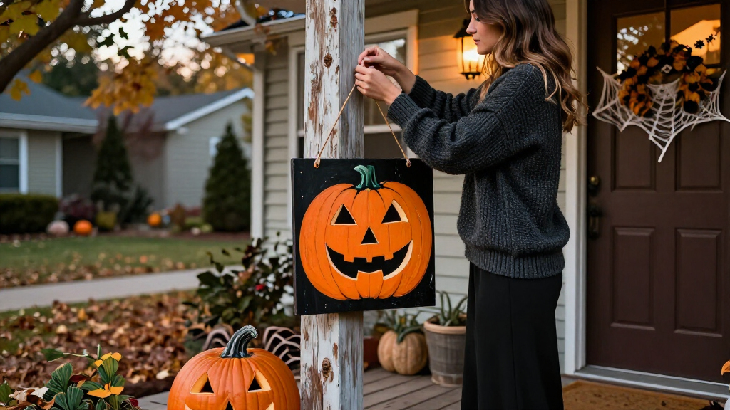 Halloween porch signs