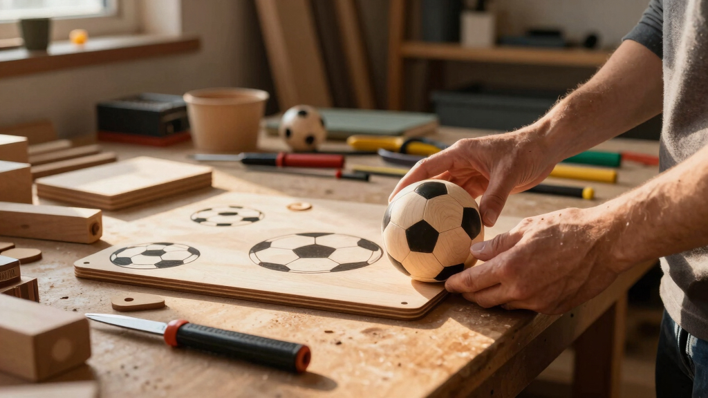 woodworking project kits for soccer fans