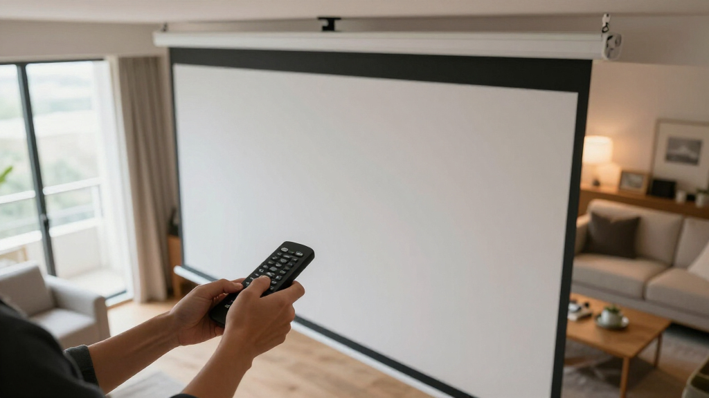 recessed motorized projector screens