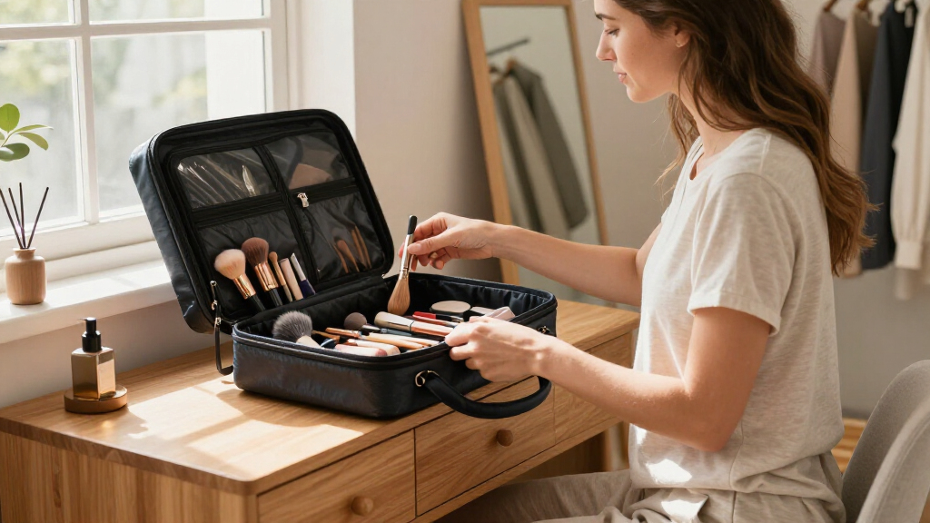 best rolling makeup case with drawers