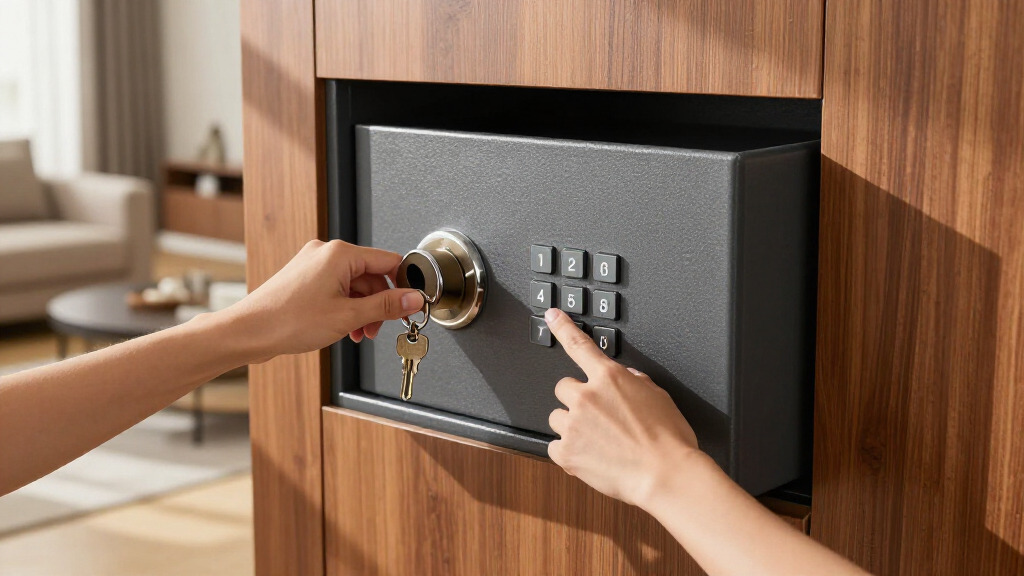 safe with dual key and keypad access