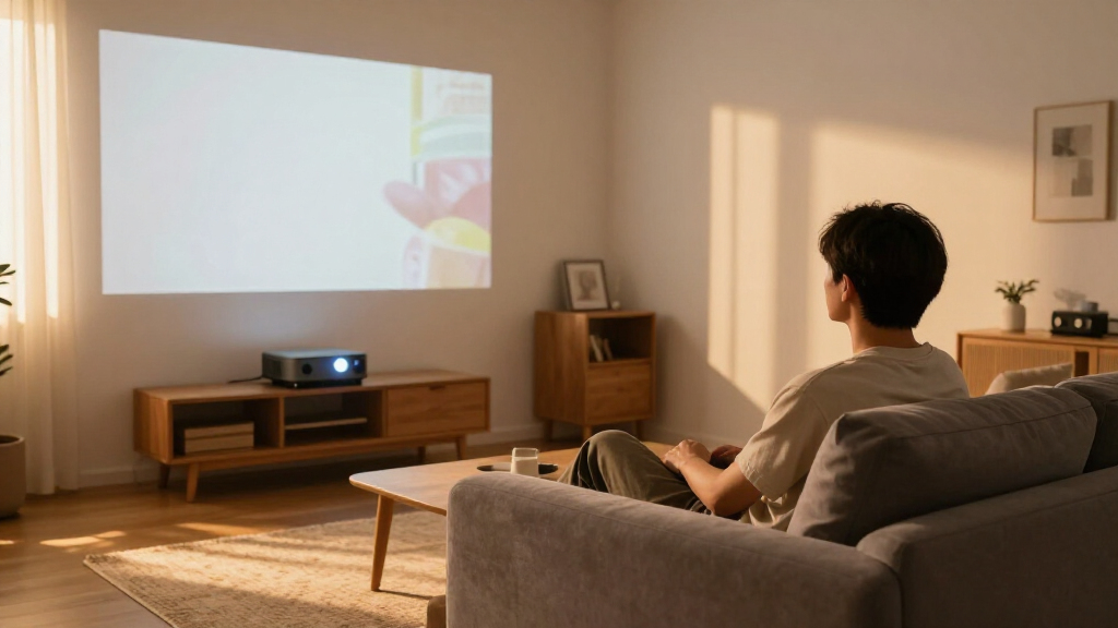 bright room long throw projector