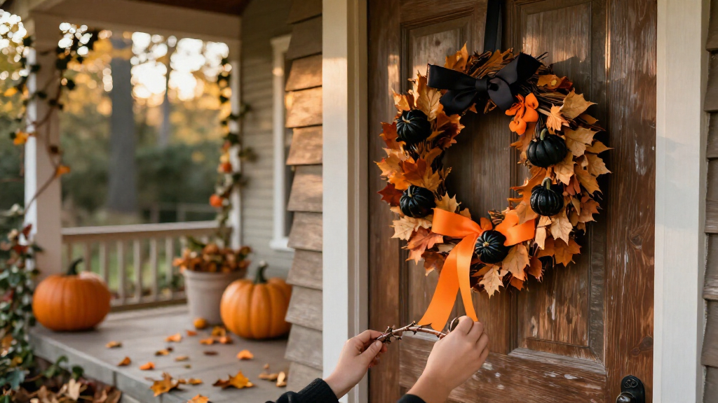 Halloween door wreaths