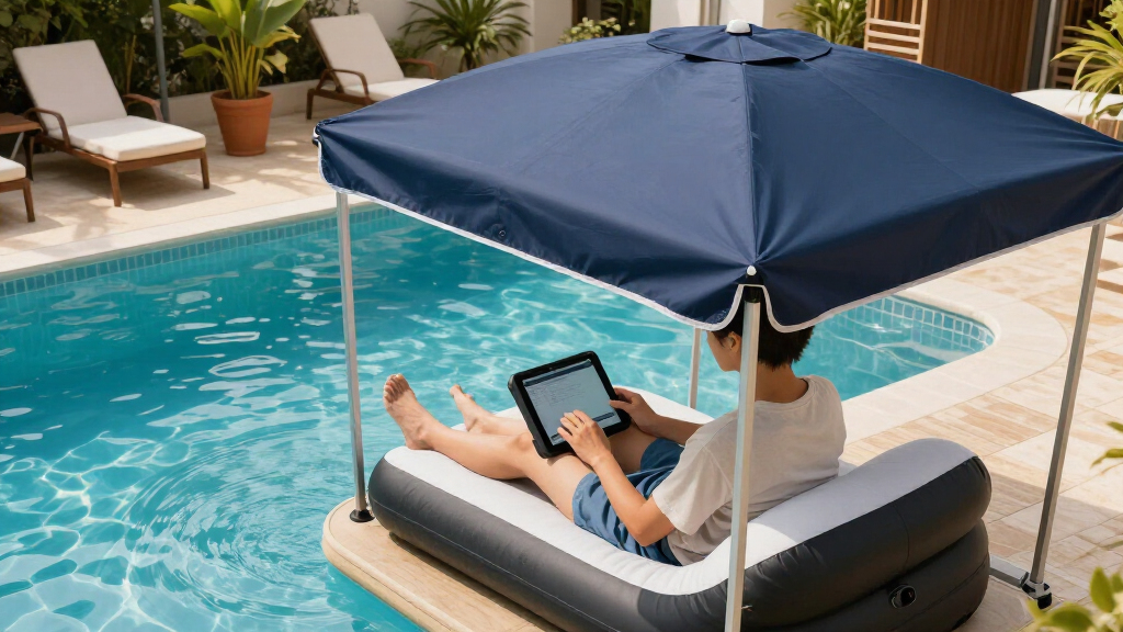 inflatable docks with canopy shade