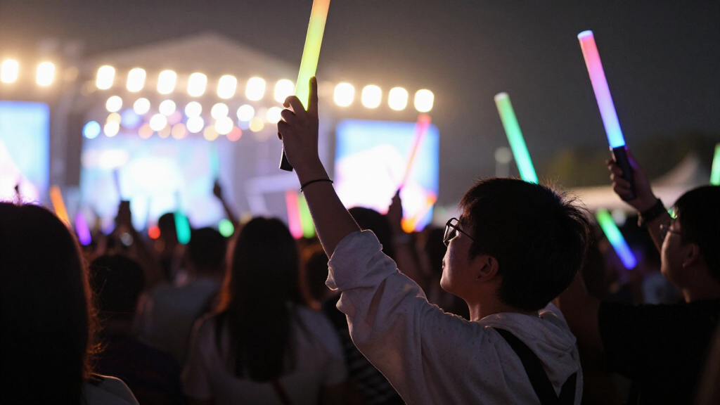 music festival glow sticks