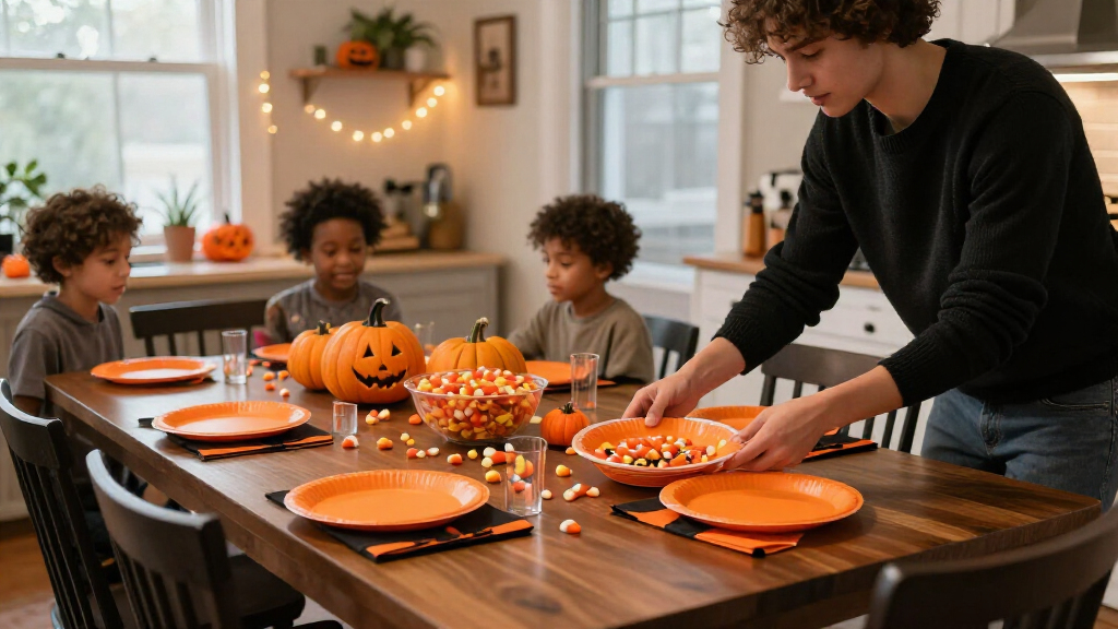 Halloween party tableware