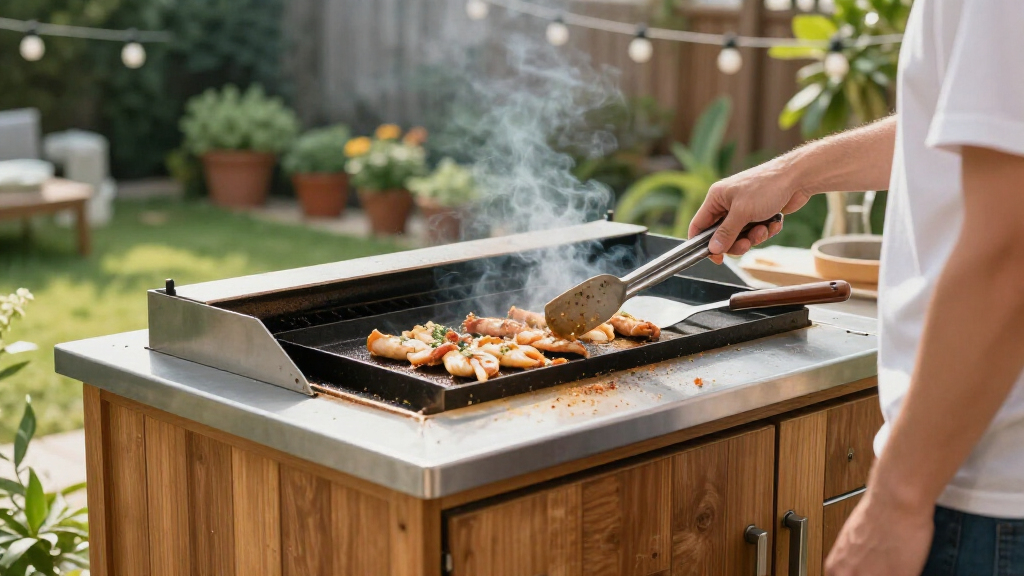 best outdoor griddle station with cabinets