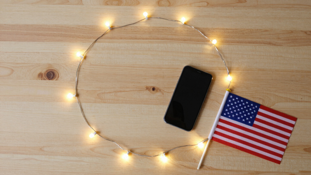 patriotic LED string lights