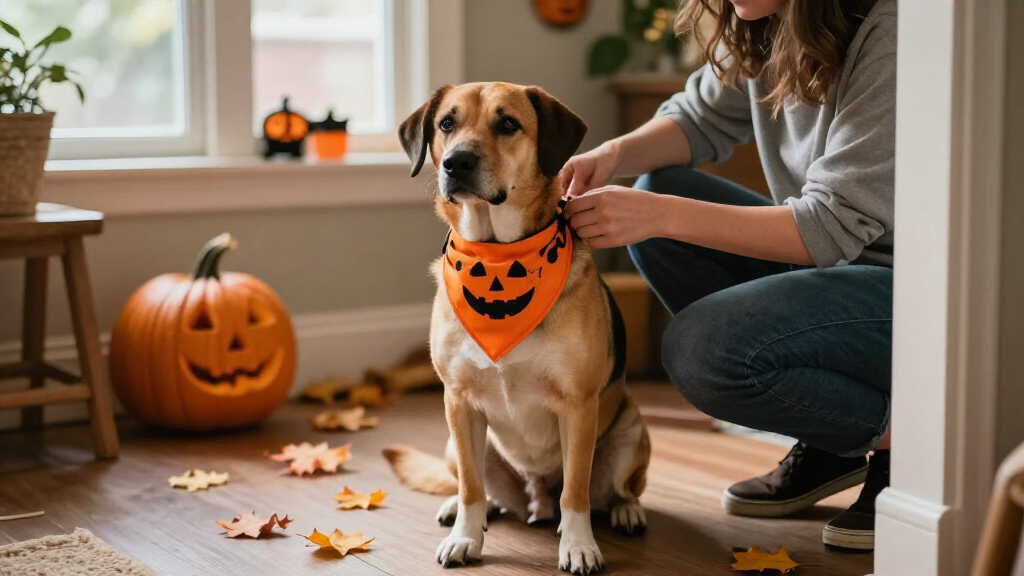 Halloween dog bandanas