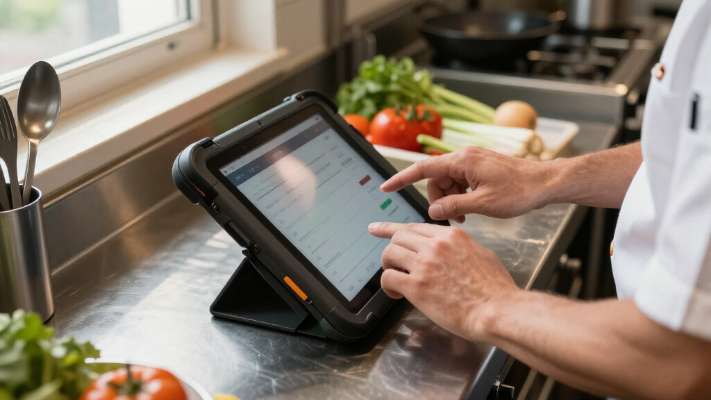rugged tablet for restaurant kitchen
