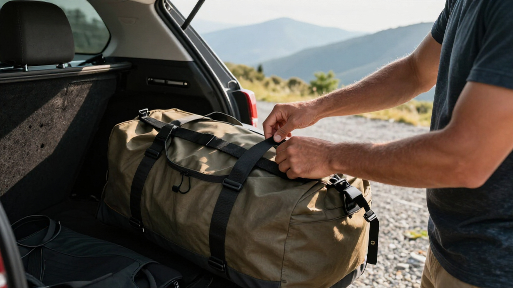 travel duffel bag with backpack straps
