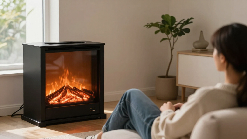 wall mounted electric fireplace heater large