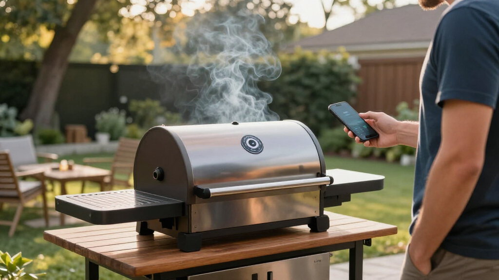 outdoor pellet grill smoker wifi