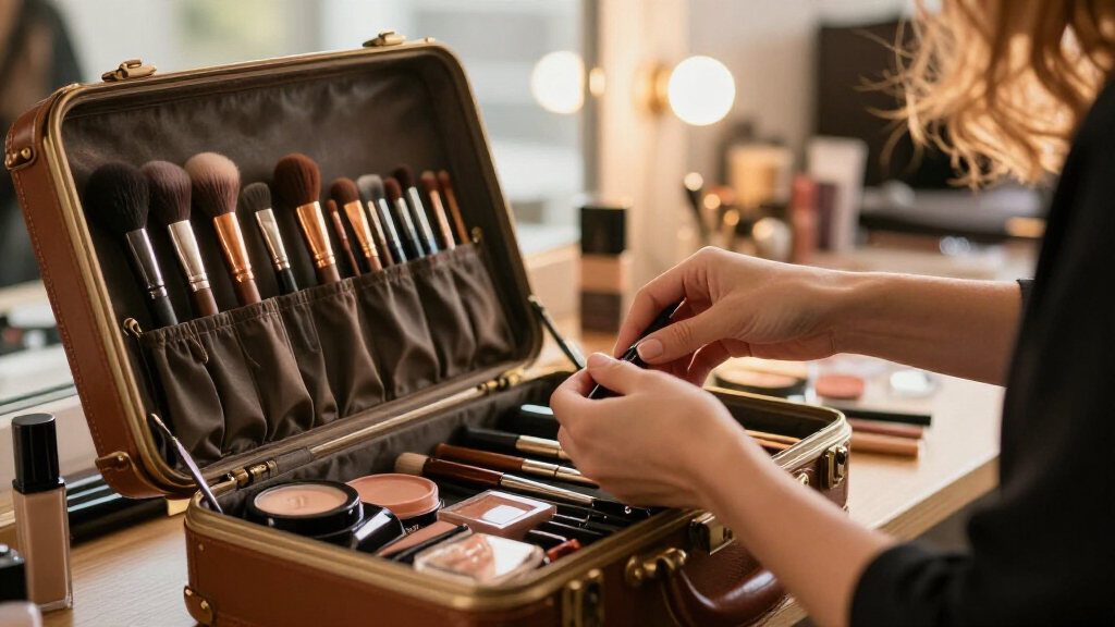 salon style train cases for product demos