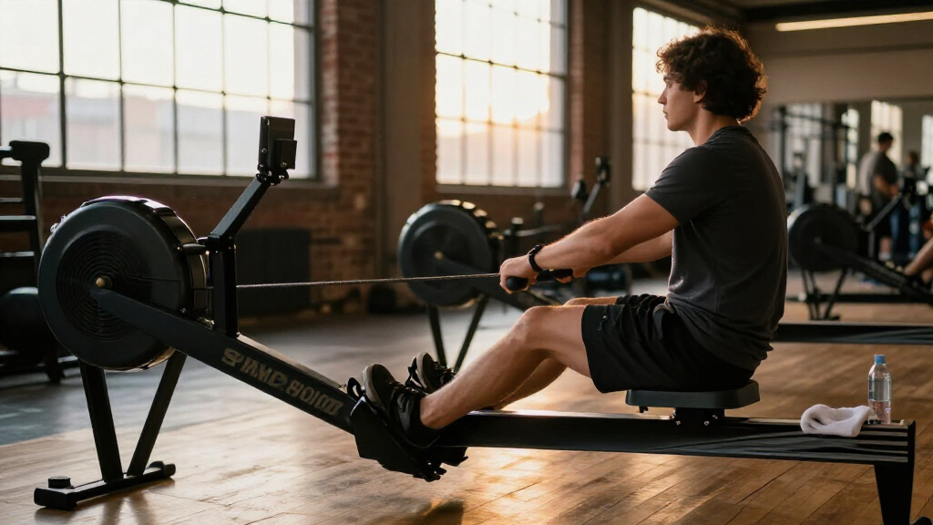 rower machine for full body conditioning