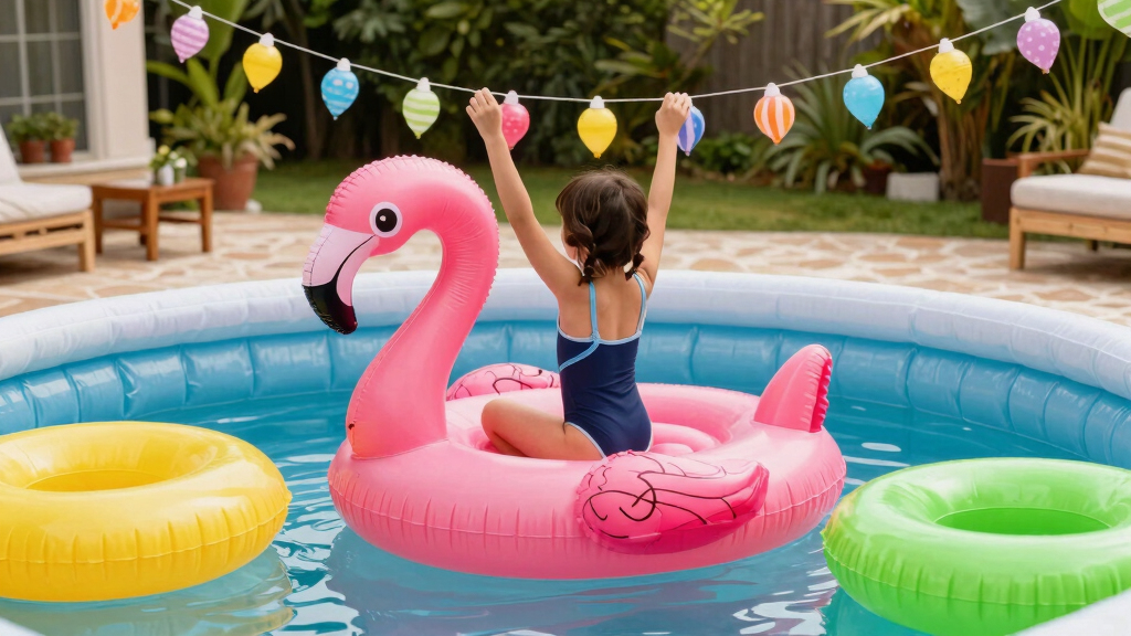 inflatable pool party decorations