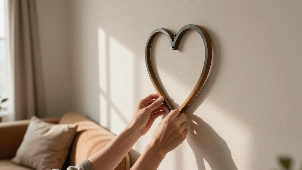 heart-shaped wall art decor