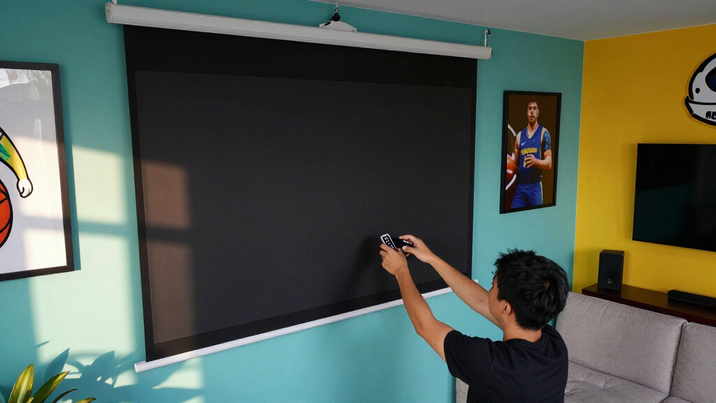 top rated electric projector screen for sports room