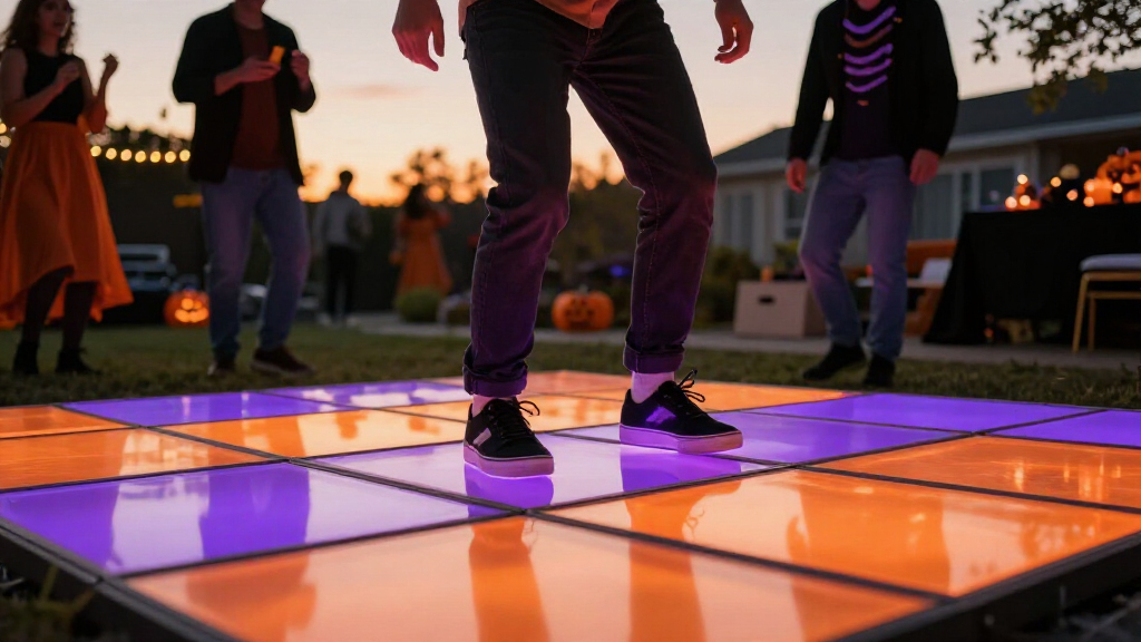 Halloween light up dance floor tiles