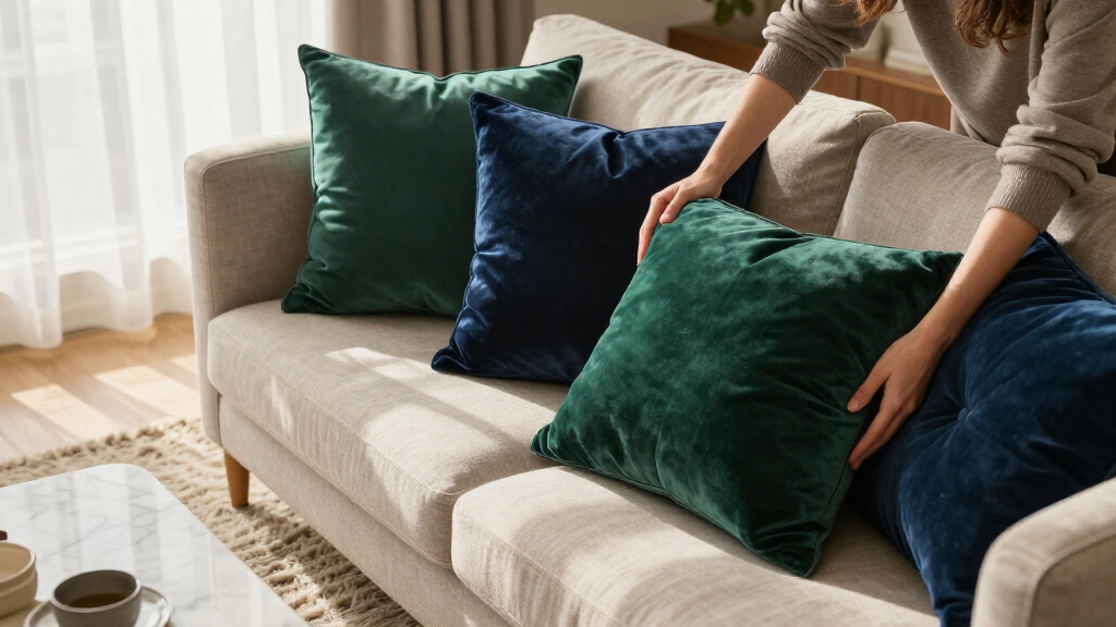 luxury velvet decorative throw pillows