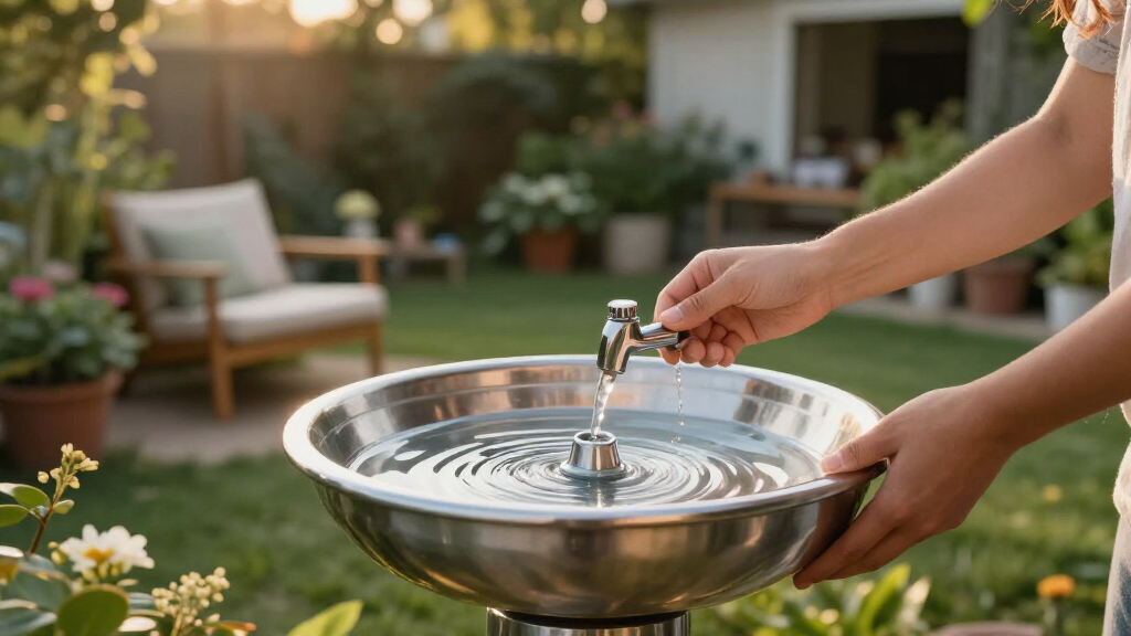 automatic pet water fountain large
