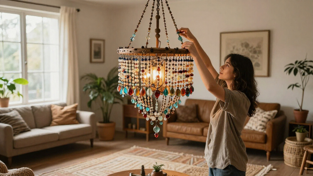 boho beaded chandeliers