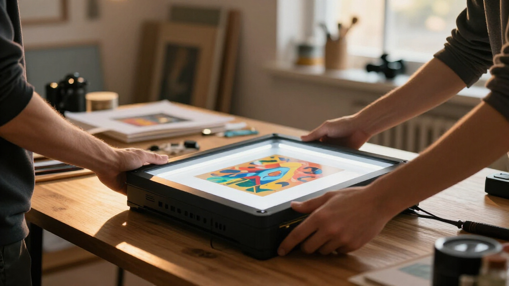 led lightbox for art reproduction photography