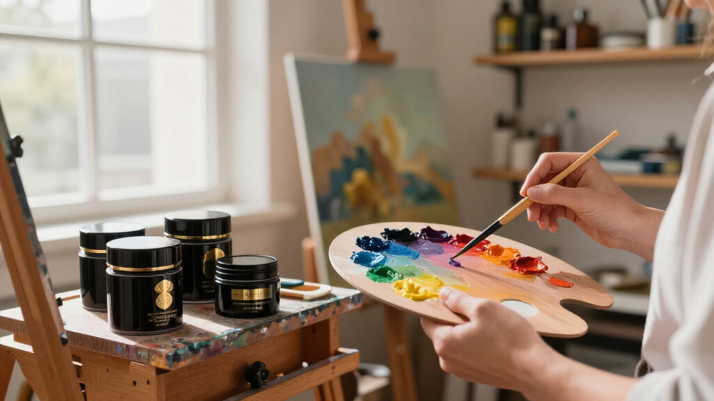 luxury oil paint set for professional artists