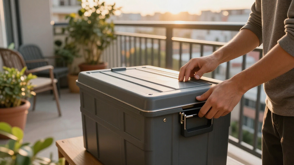 weatherproof lockable deck boxes for small apartments