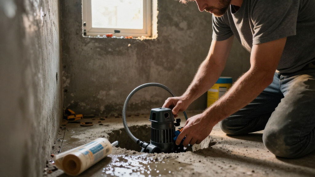 crawl space sump pump kit