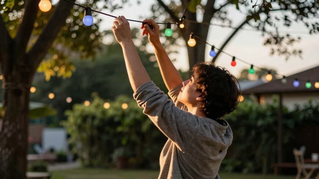 patriotic outdoor string lights
