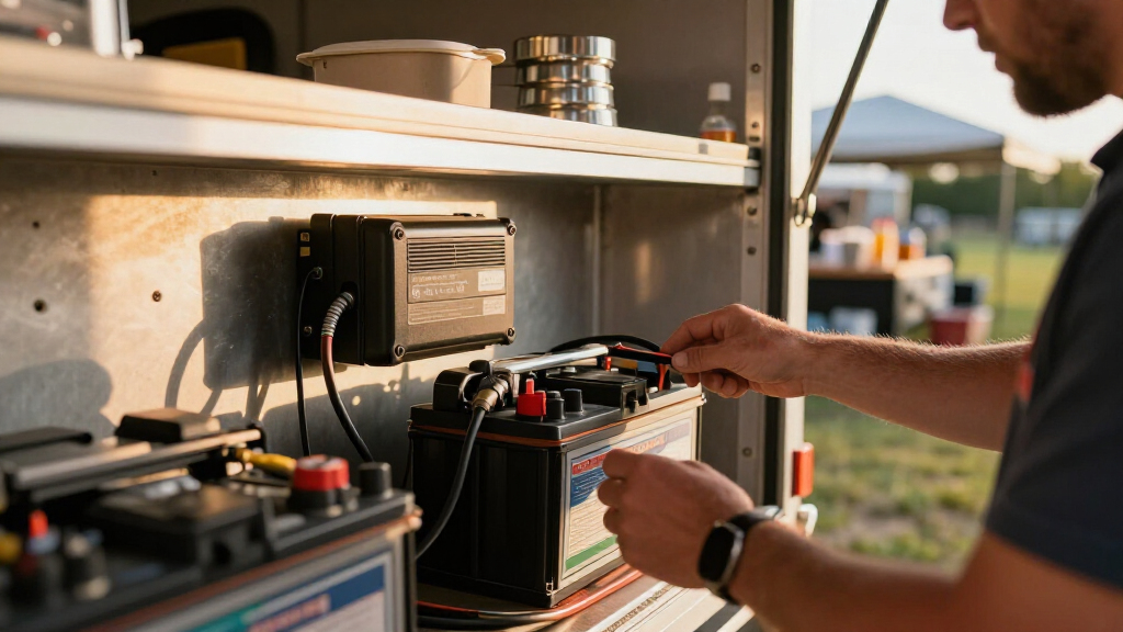 best onboard battery chargers for concession trailers