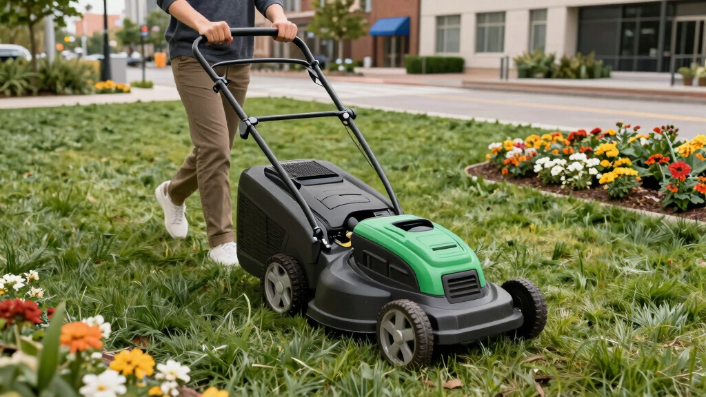 best battery push mowers for small city lots