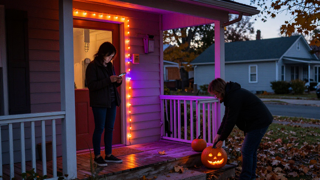 app controlled Halloween lights