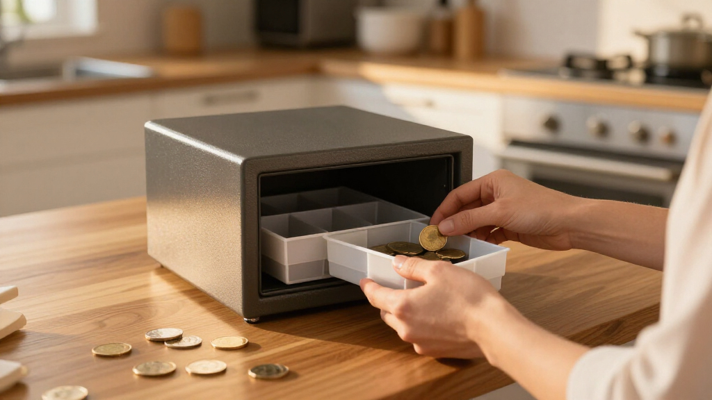coin storage safe insert organizer trays