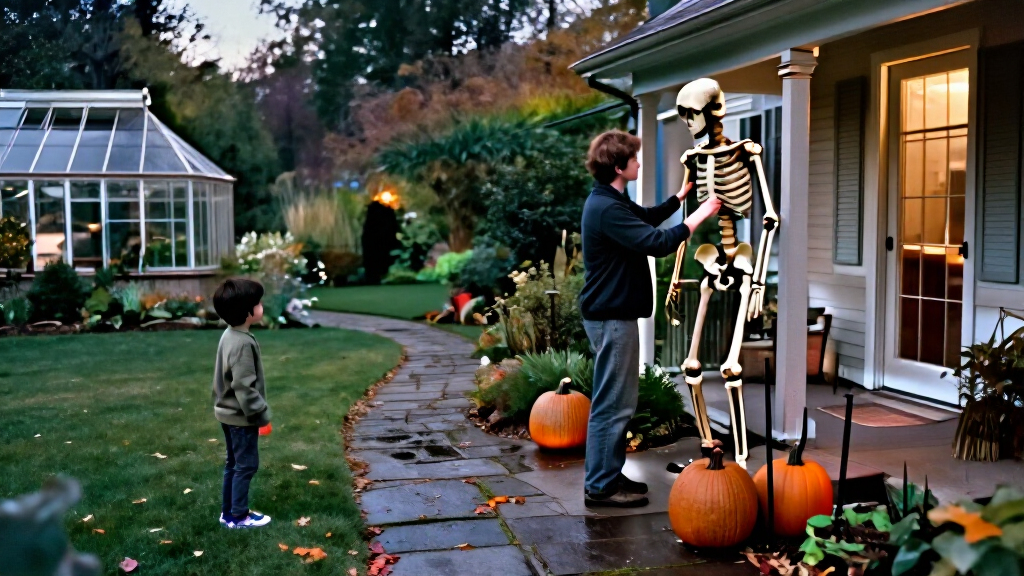 outdoor Halloween animatronics