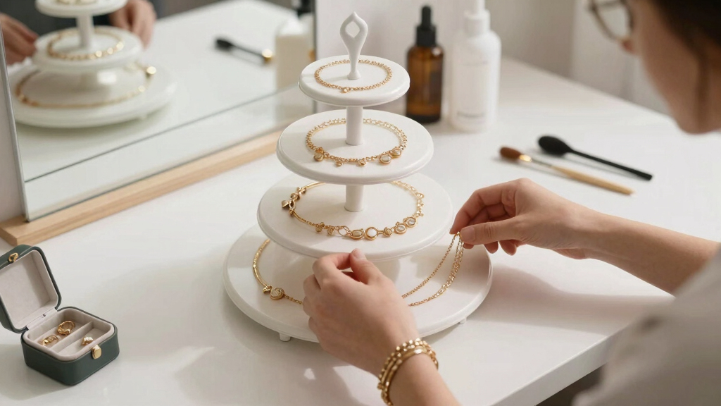 best 4 tier rotating jewelry organizer