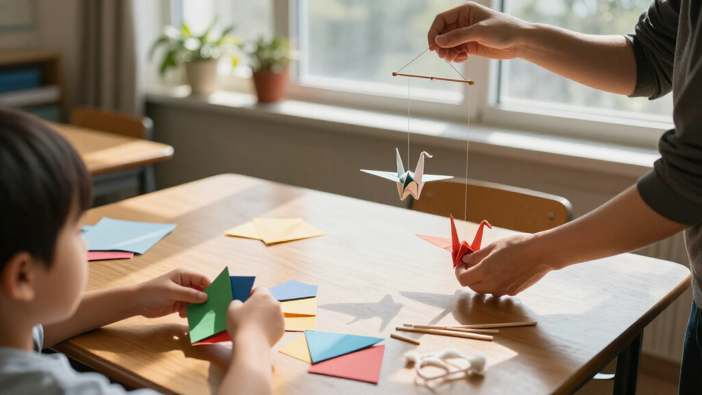 origami crane mobile kit