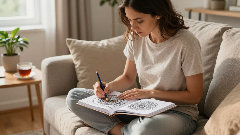 stress relief adult coloring books