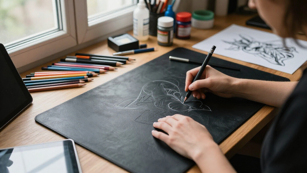 large desk mats for drawing and editing premium