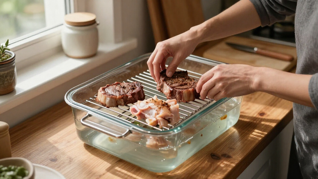 sous vide rack for steak and chicken