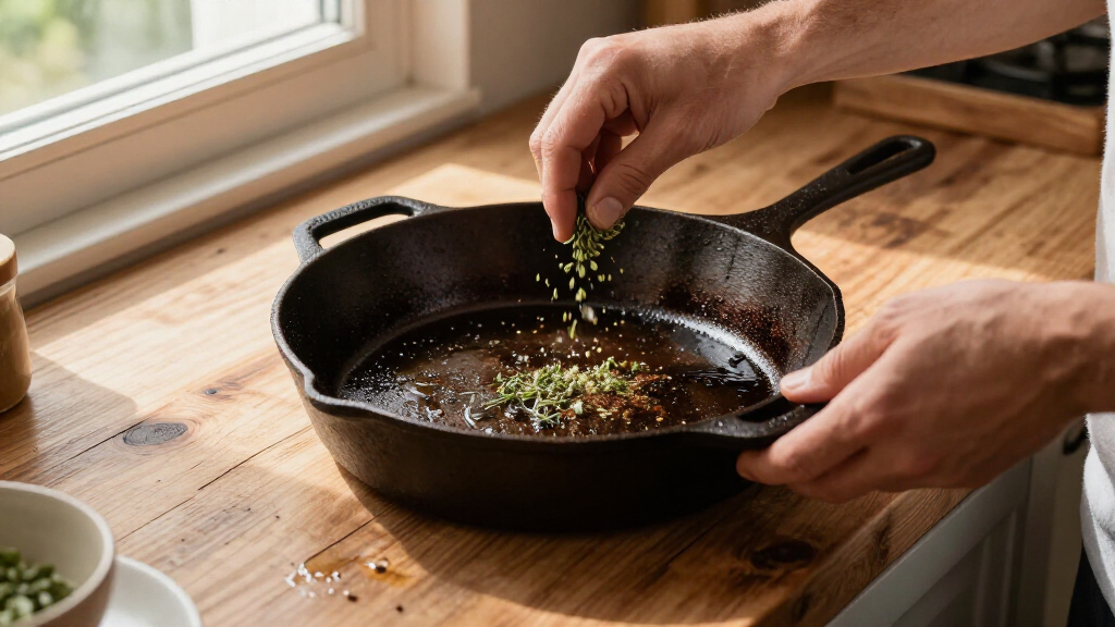 manual cast iron skillet