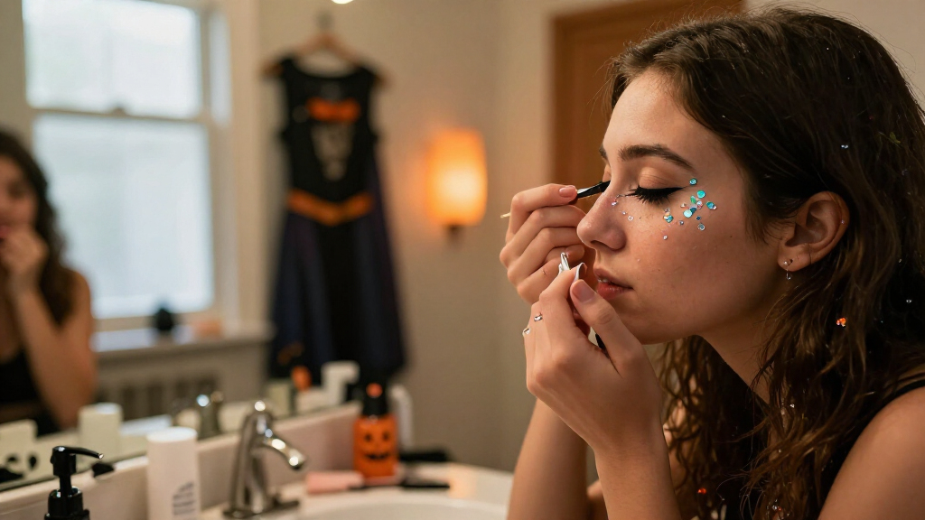 Halloween face gems