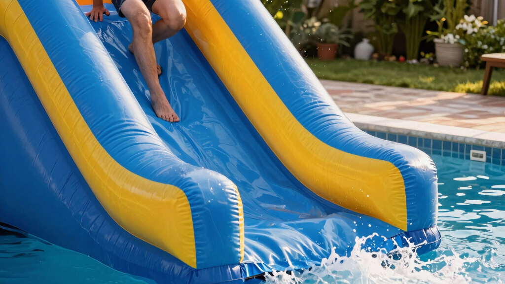 inflatable pool water slides