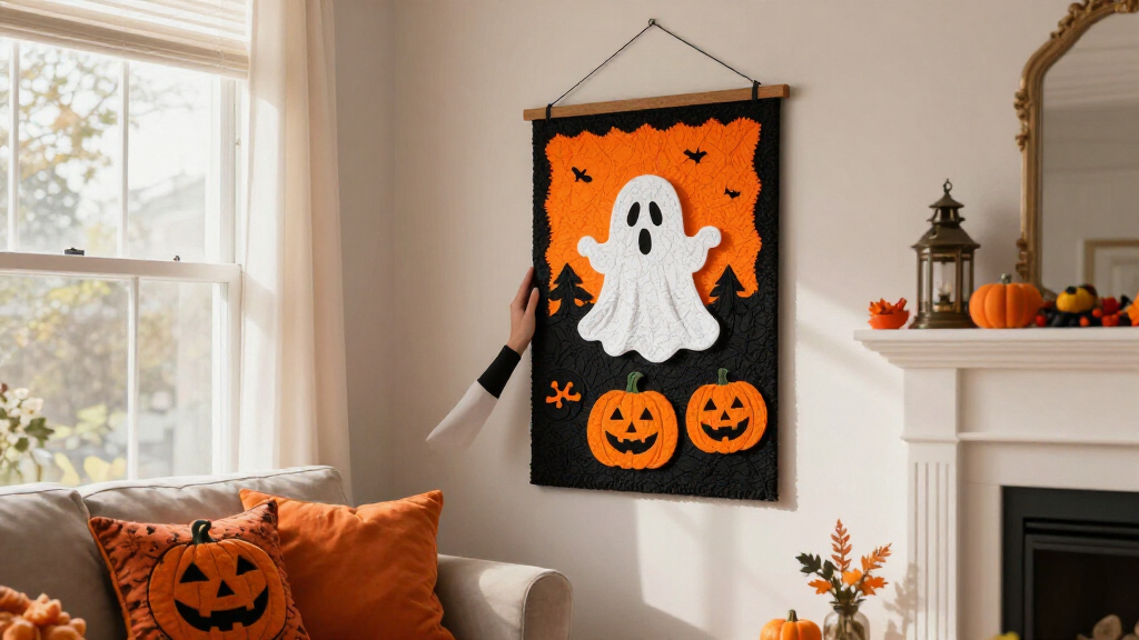 Halloween-themed wall art