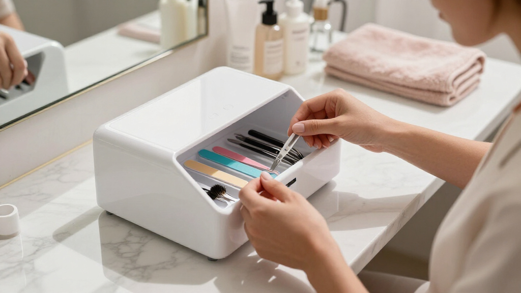 countertop sanitizer cabinet for beauty tools