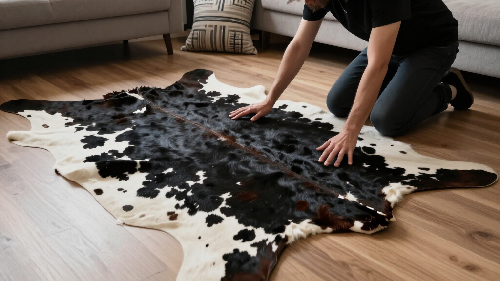 cowhide rug genuine xl